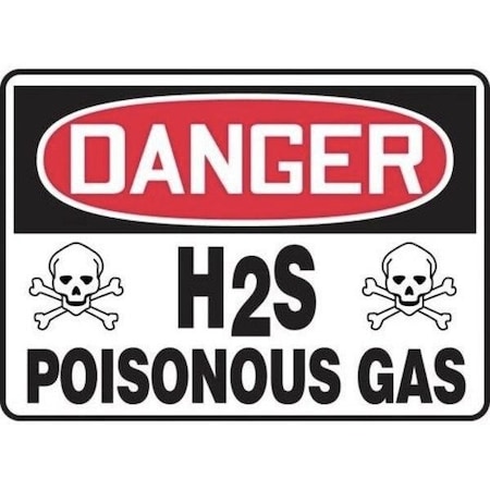 Accuform OSHA DANGER SAFETY SIGN H2S  MCHL084XL MCHL084XL